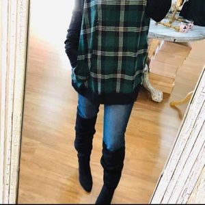 Black over the knee slouch boots